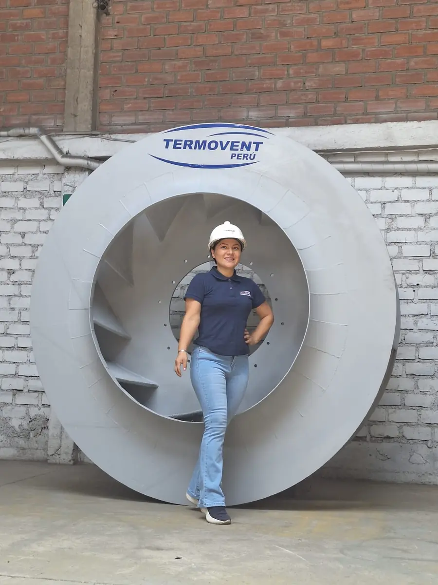 Rodete de tiro inducido TERMOVENT de 2.2 m en taller